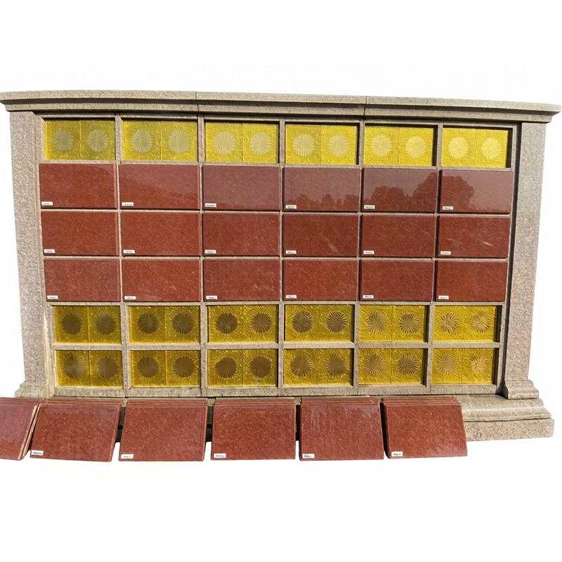 Single Gold-Trim Wall Niche Urn Case high quality
